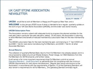 UKCSA Newsletter January 2020